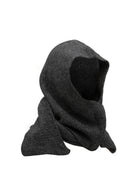 Maison Kitsuné Hooded Scarf with Logo - Grey