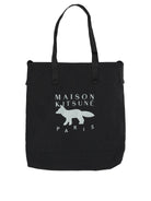Maison Kitsuné Shoulder bag with large logo - Black
