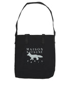 Maison Kitsuné Shoulder bag with large logo - Black