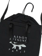 Maison Kitsuné Shoulder bag with large logo - Black