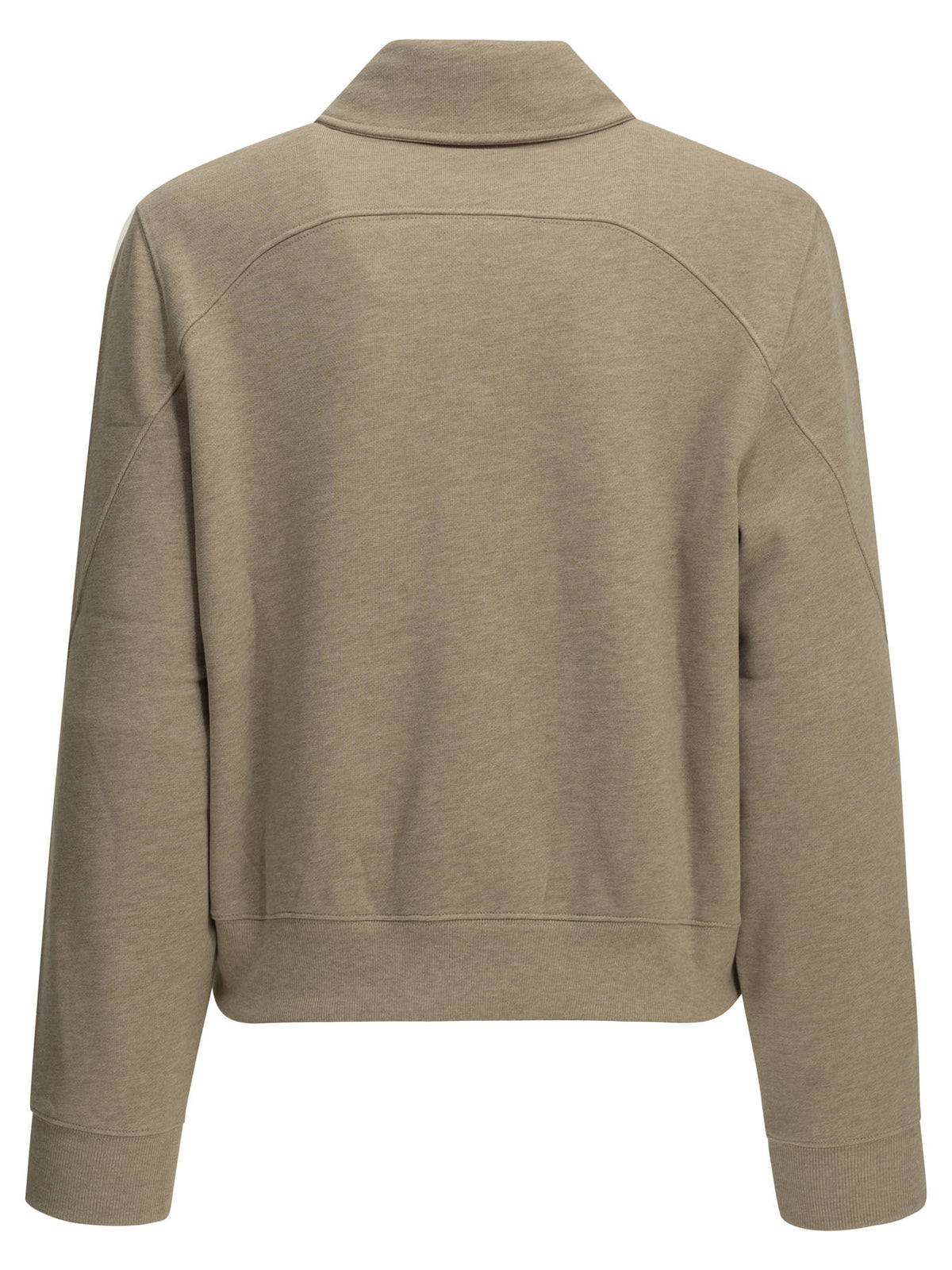 Maison Kitsuné "Baby Fox" Polo-Collar Sweatshirt - Beige