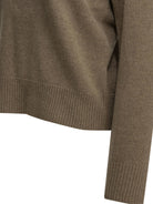 Maison Kitsuné "Fox Head" Crew-Neck Sweater - Beige