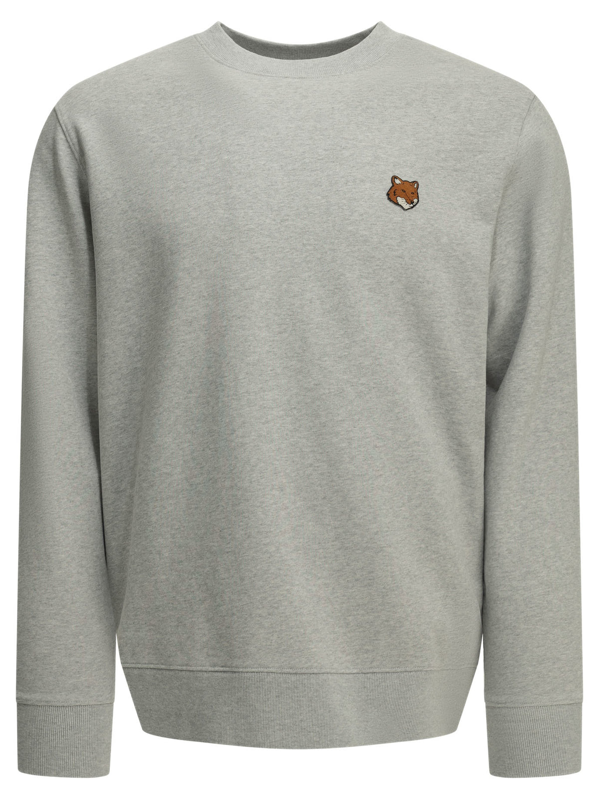 Maison Kitsuné "Fox Head" Crew-Neck Sweatshirt - Grey