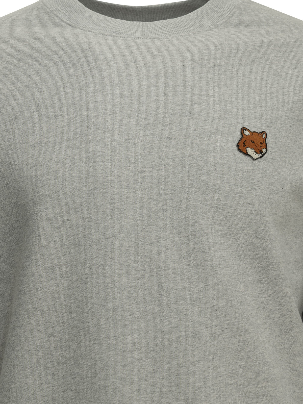 Maison Kitsuné "Fox Head" Crew-Neck Sweatshirt - Grey