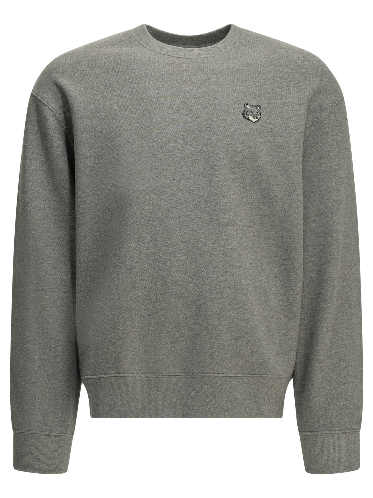 Maison Kitsuné "Fox Head" Crew Neck Sweatshirt - Grey