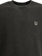 Maison Kitsuné "Fox Head Faded" Crew Neck Sweatshirt - Black