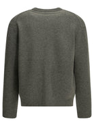 Maison Kitsuné "Fox Head" Crew-Neck Sweater - Grey