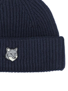 Maison Kitsuné "Fox Head" Beanie - Blue