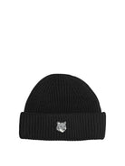 Maison Kitsuné "Fox Head" Beanie - Black