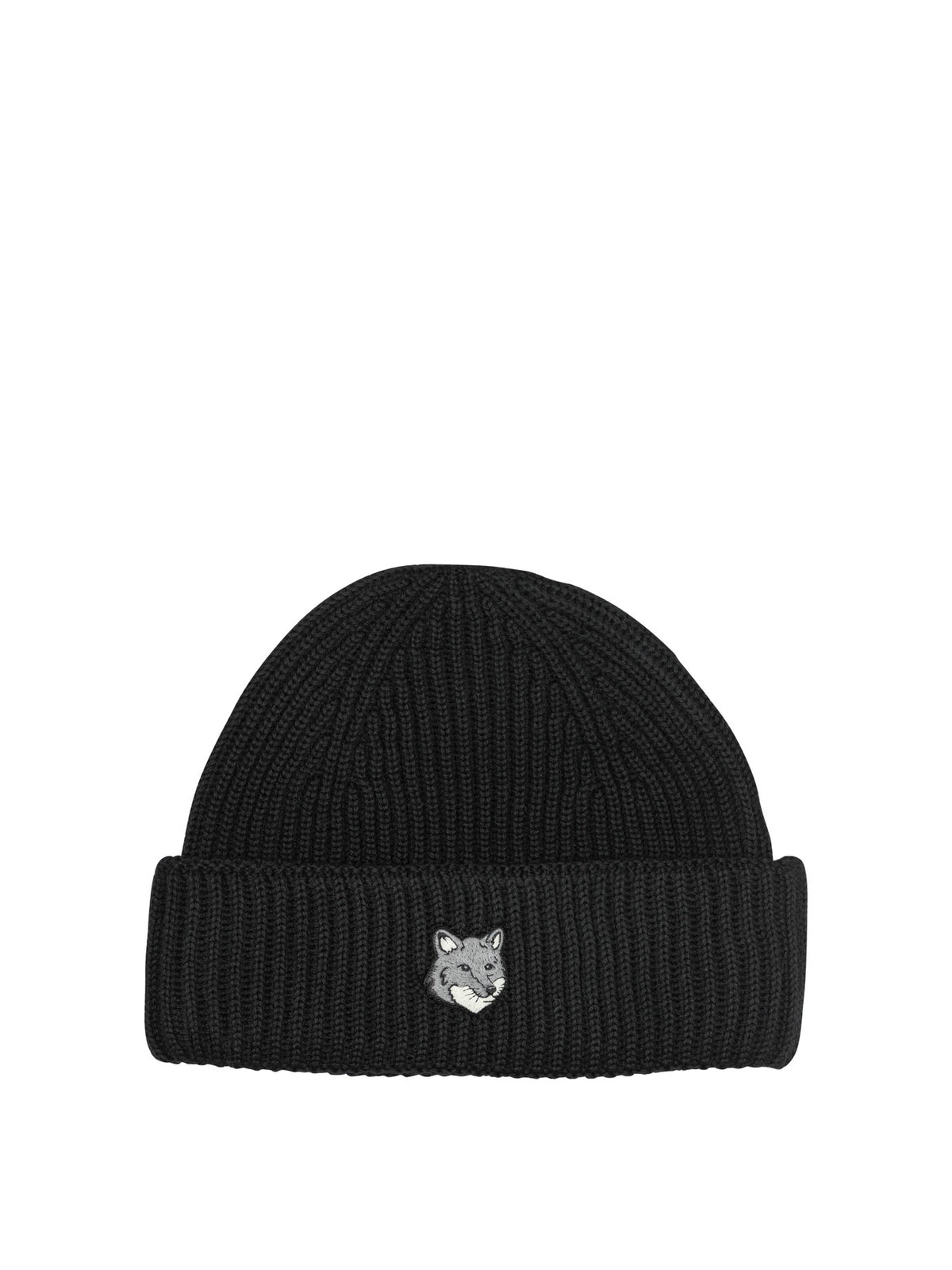 Maison Kitsuné "Fox Head" Beanie - Black