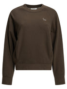 Maison Kitsuné "Baby Fox" Crew-Neck Sweatshirt - Brown