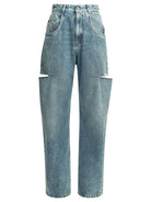 Maison Margiela Ripped wide leg jeans - Blue