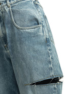 Maison Margiela Ripped wide leg jeans - Blue