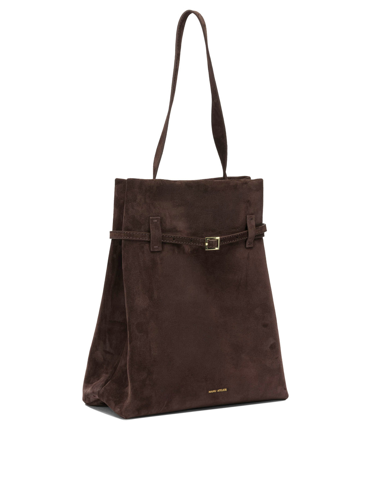 Manu Atelier "Tote du Jour" Medium Shoulder Bag - Brown