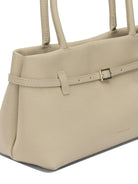 Manu Atelier "Le Cambon East West" Medium Shoulder Bag - White