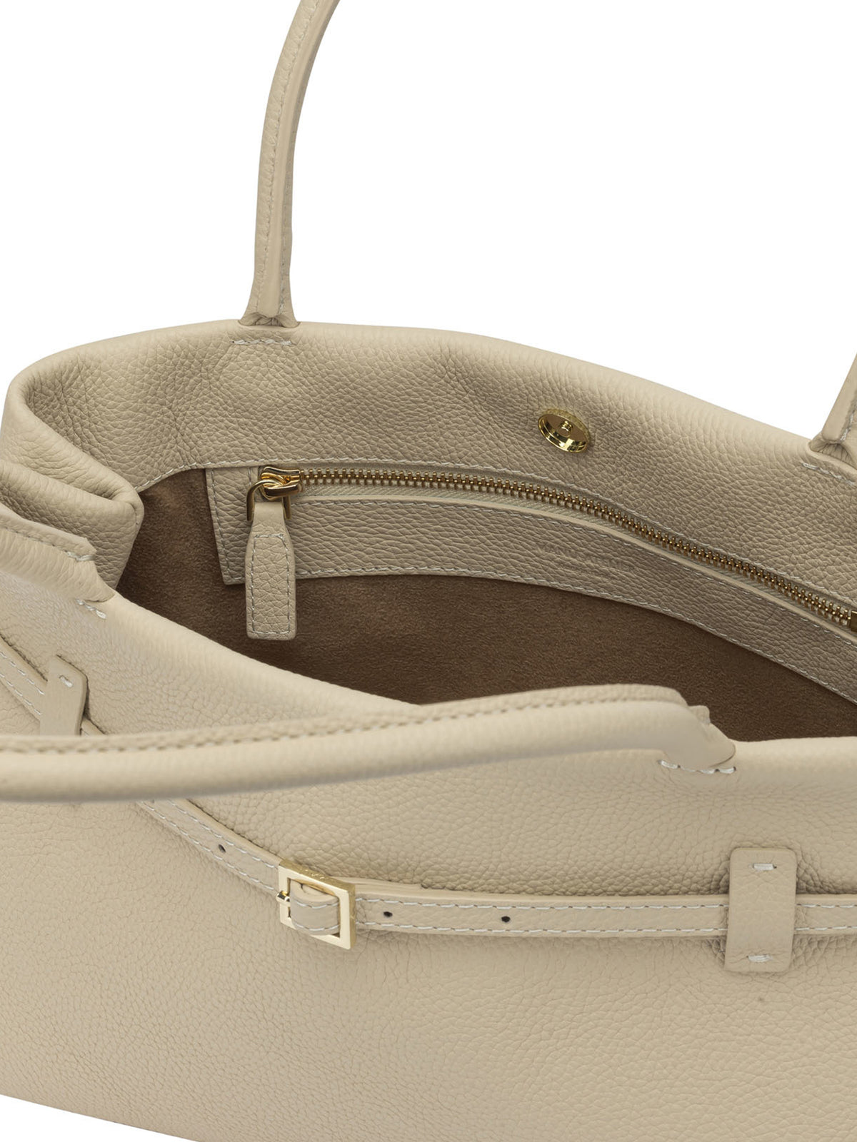 Manu Atelier "Le Cambon East West" Medium Shoulder Bag - White