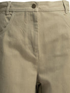 Max Mara Casual pants made of coated cotton - Beige