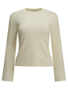 Max Mara Round-neck T-shirt made of virgin wool - White