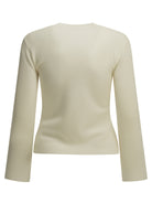 Max Mara Round-neck T-shirt made of virgin wool - White