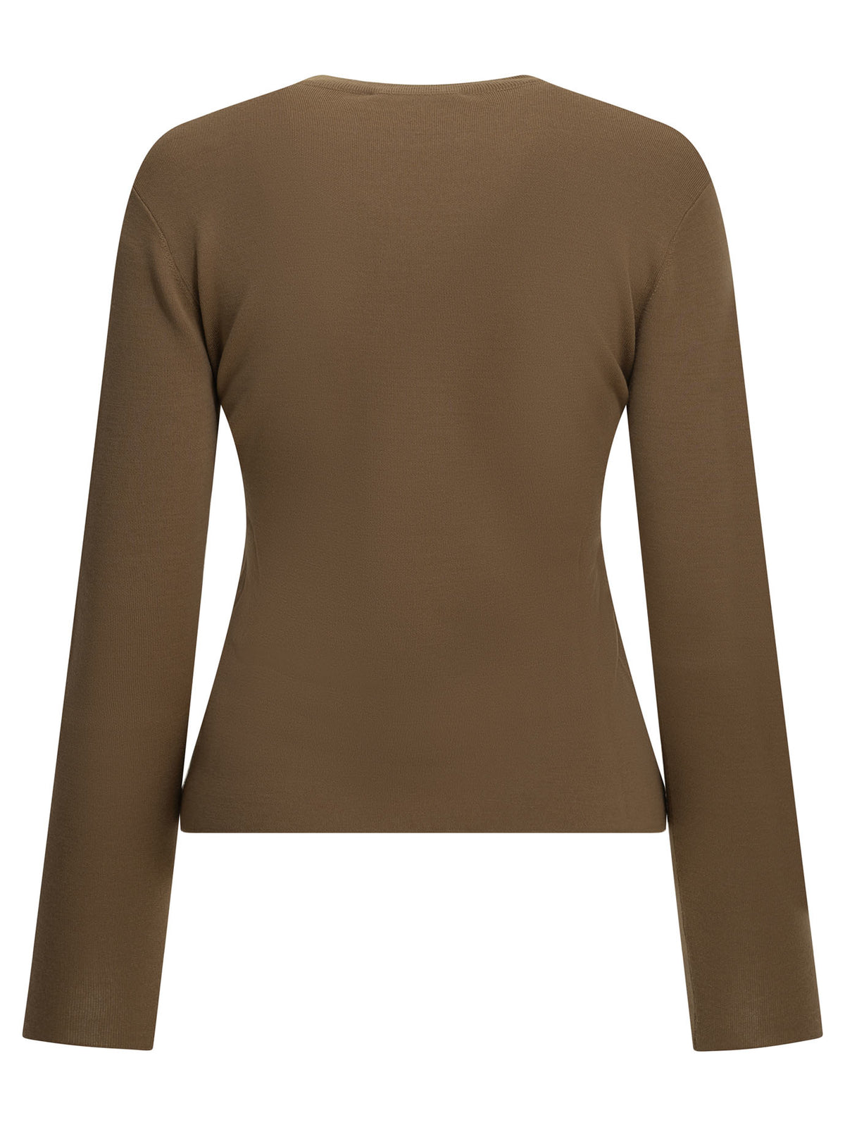Max Mara Round-neck T-shirt made of virgin wool - Brown