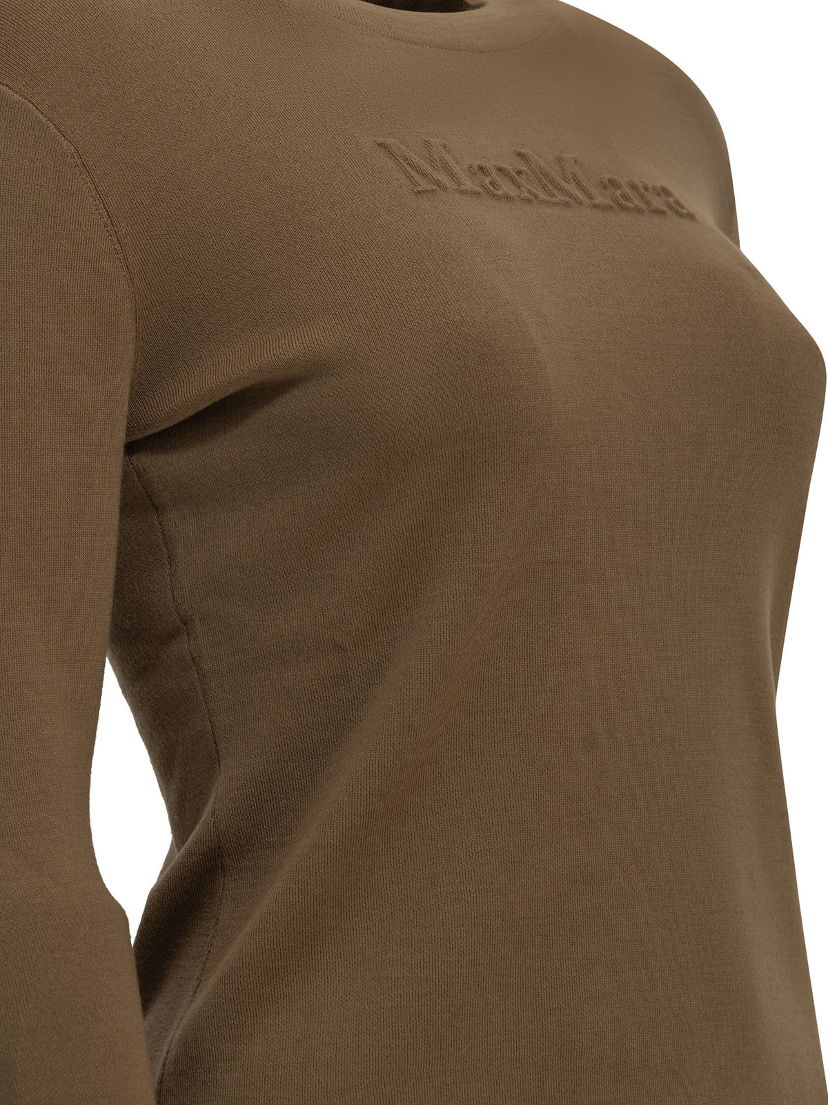 Max Mara Round-neck T-shirt made of virgin wool - Brown