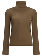 Max Mara Virgin Wool Turtleneck Sweater - Brown