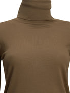 Max Mara Virgin Wool Turtleneck Sweater - Brown