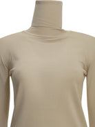 Max Mara Virgin Wool Turtleneck Sweater - Beige