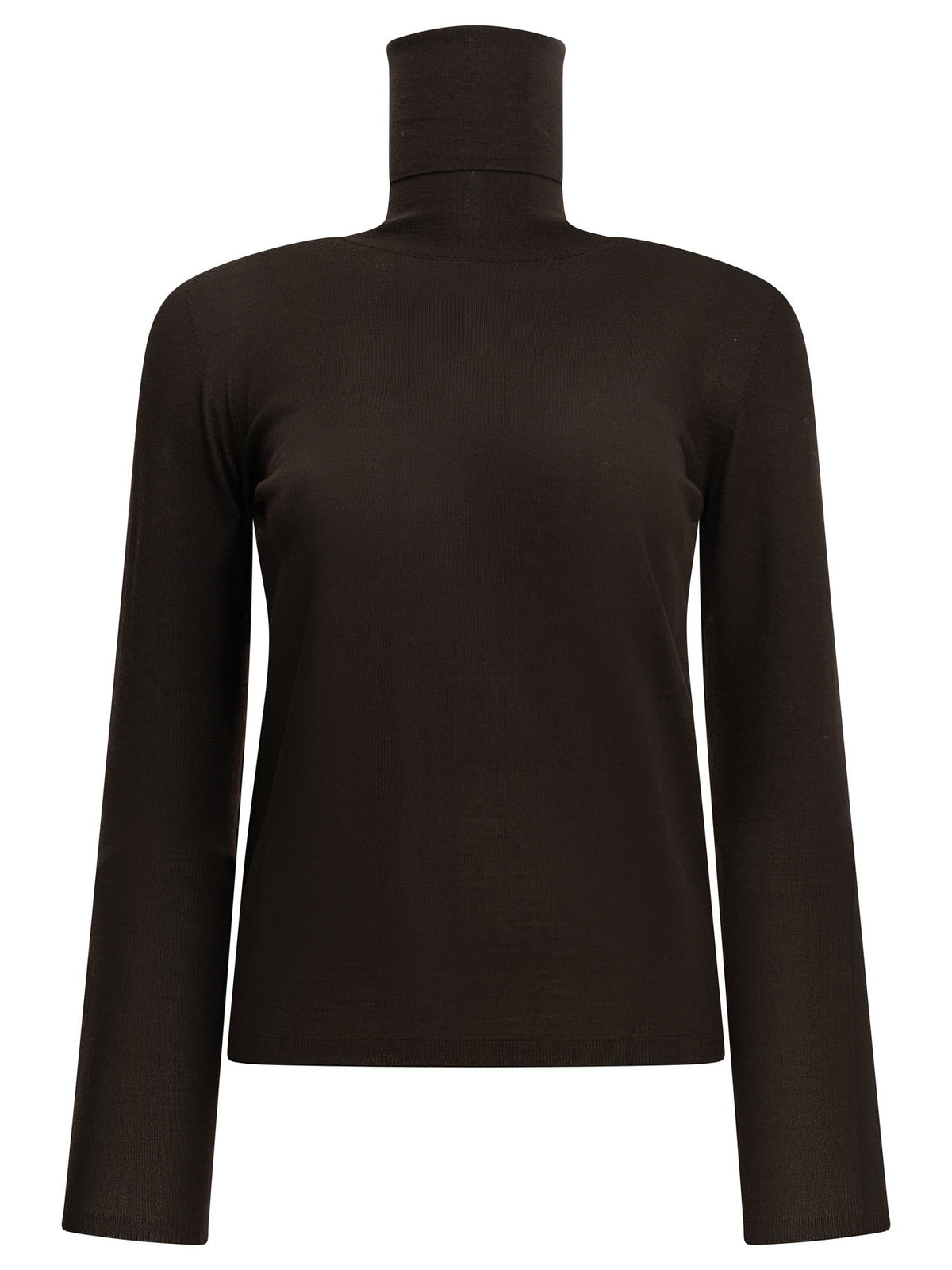 Max Mara Virgin Wool Turtleneck Sweater - Brown