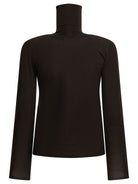 Max Mara Virgin Wool Turtleneck Sweater - Brown