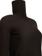 Max Mara Virgin Wool Turtleneck Sweater - Brown