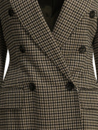 Max Mara Double-breasted houndstooth blazer - Brown