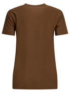 Max Mara Crewneck T-shirt with logo - Brown
