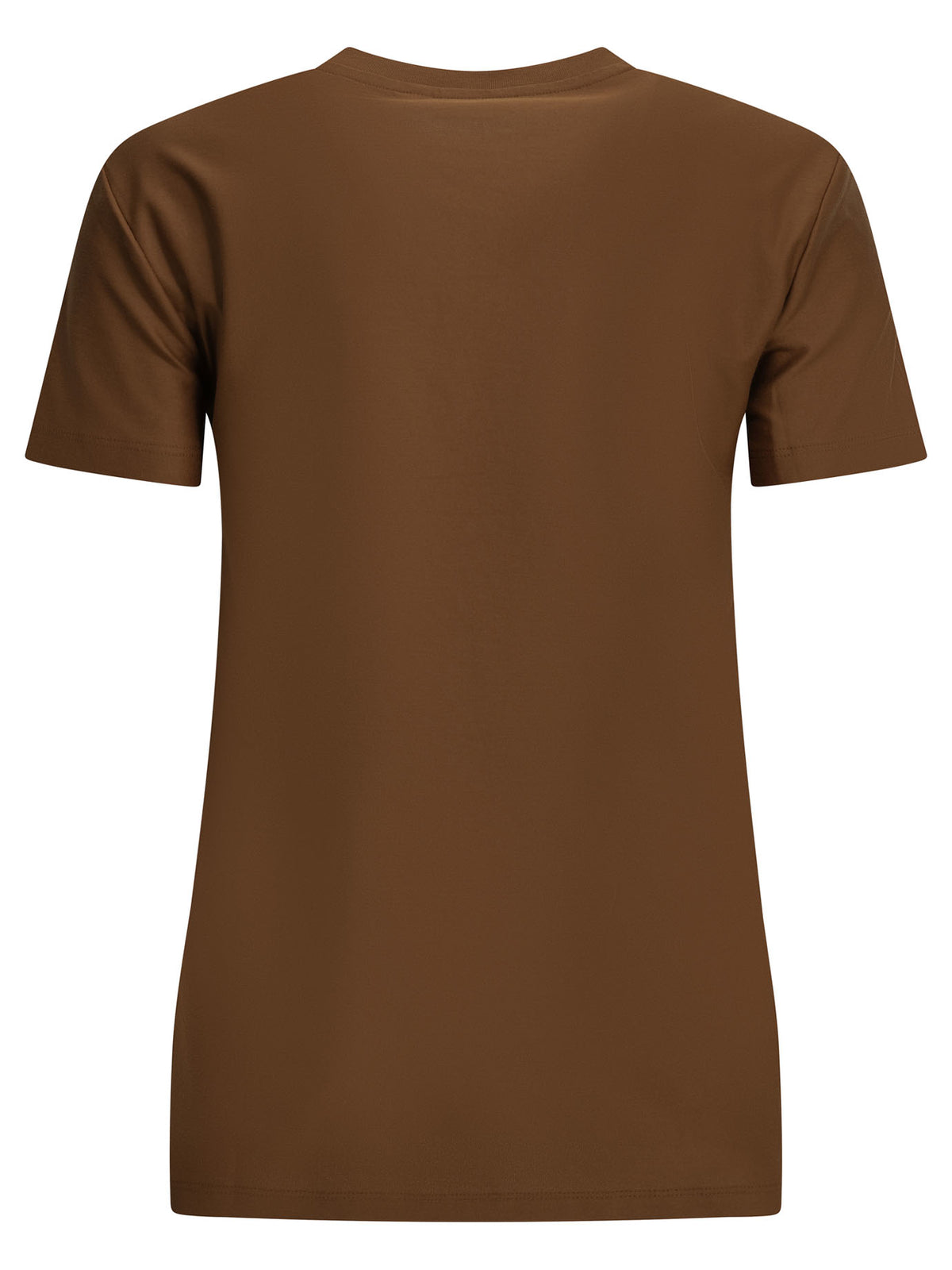 Max Mara Crewneck T-shirt with logo - Brown