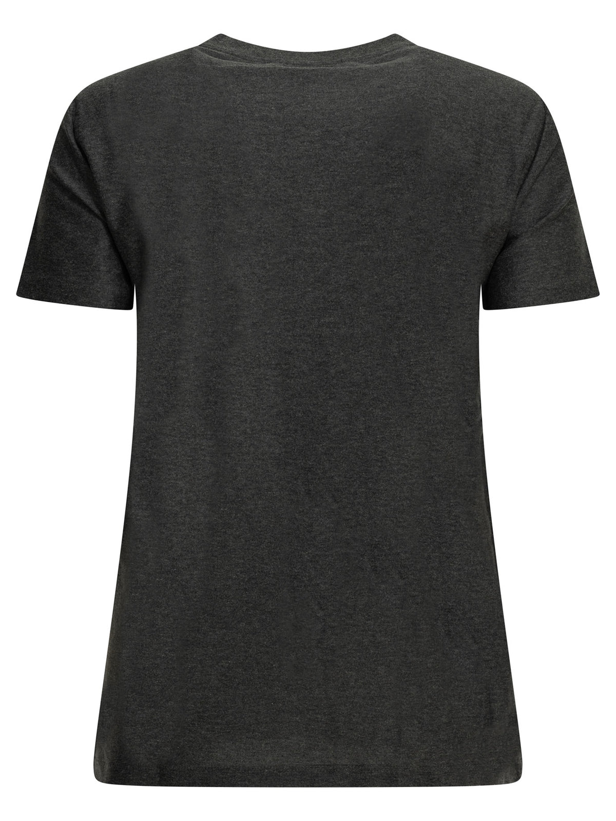 Max Mara Crewneck T-shirt with logo - Grey