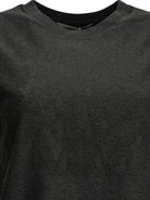 Max Mara Crewneck T-shirt with logo - Grey
