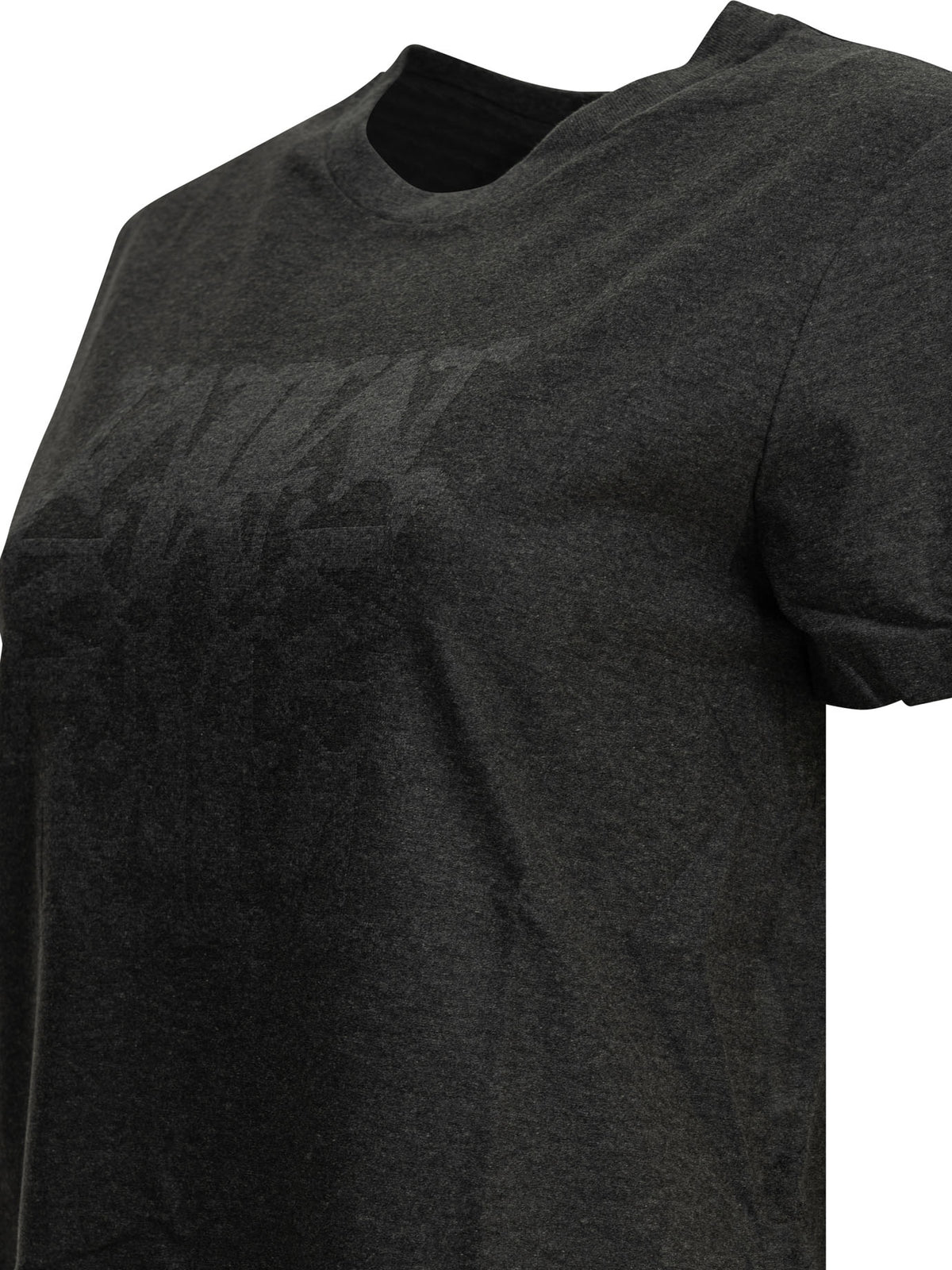 Max Mara Crewneck T-shirt with logo - Grey