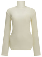 Max Mara Wool jersey turtleneck sweater - White