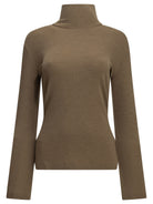 Max Mara Wool jersey turtleneck sweater - Brown