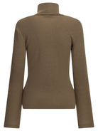 Max Mara Wool jersey turtleneck sweater - Brown