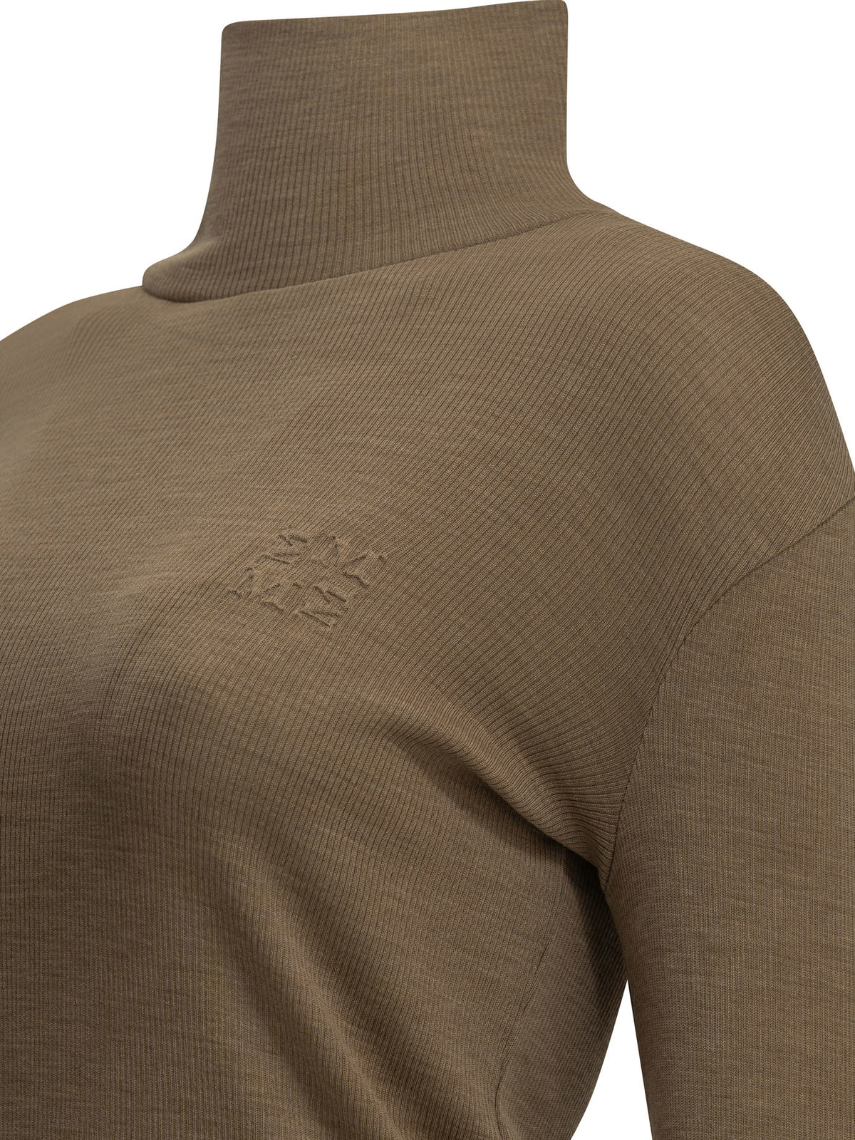 Max Mara Wool jersey turtleneck sweater - Brown