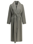 Max Mara Studio Long wool coat - Grey