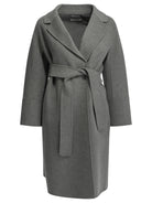 Max Mara Studio Short double-layer wool coat - Grey