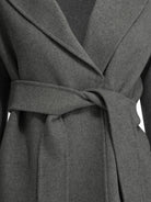 Max Mara Studio Short double-layer wool coat - Grey