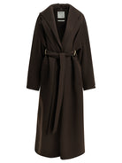 Max Mara Sportmax Long coat in pure wool - Brown