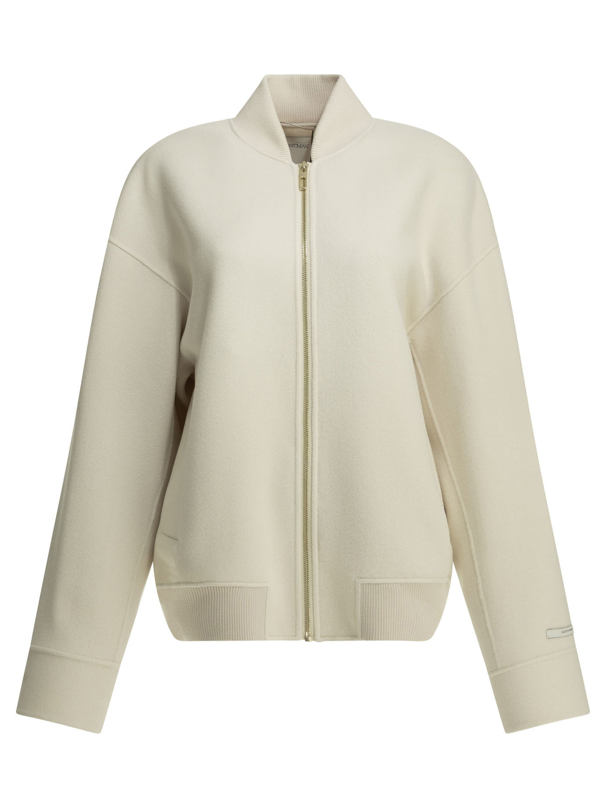 Max Mara Sportmax Virgin wool bomber jacket - White
