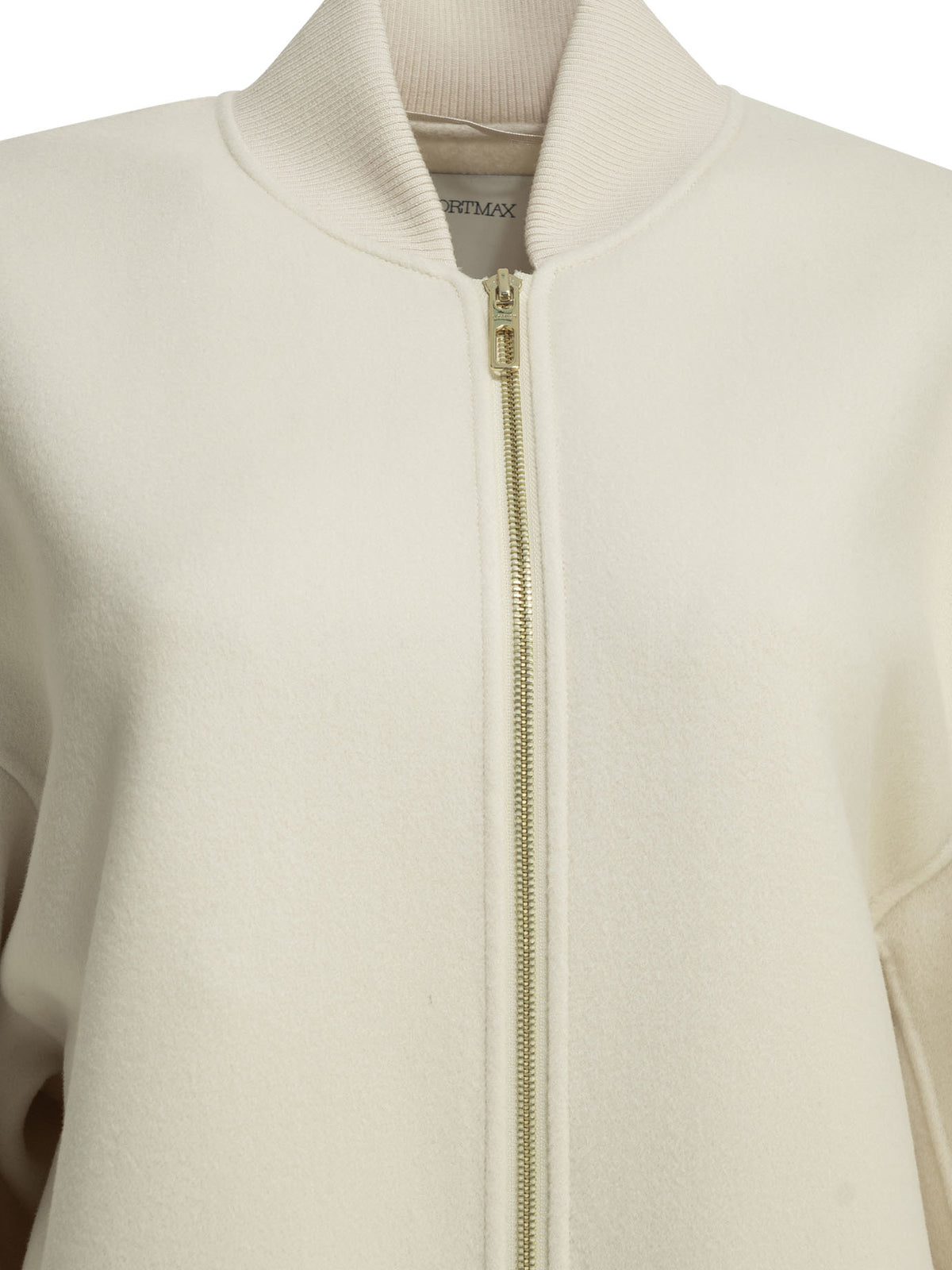 Max Mara Sportmax Virgin wool bomber jacket - White