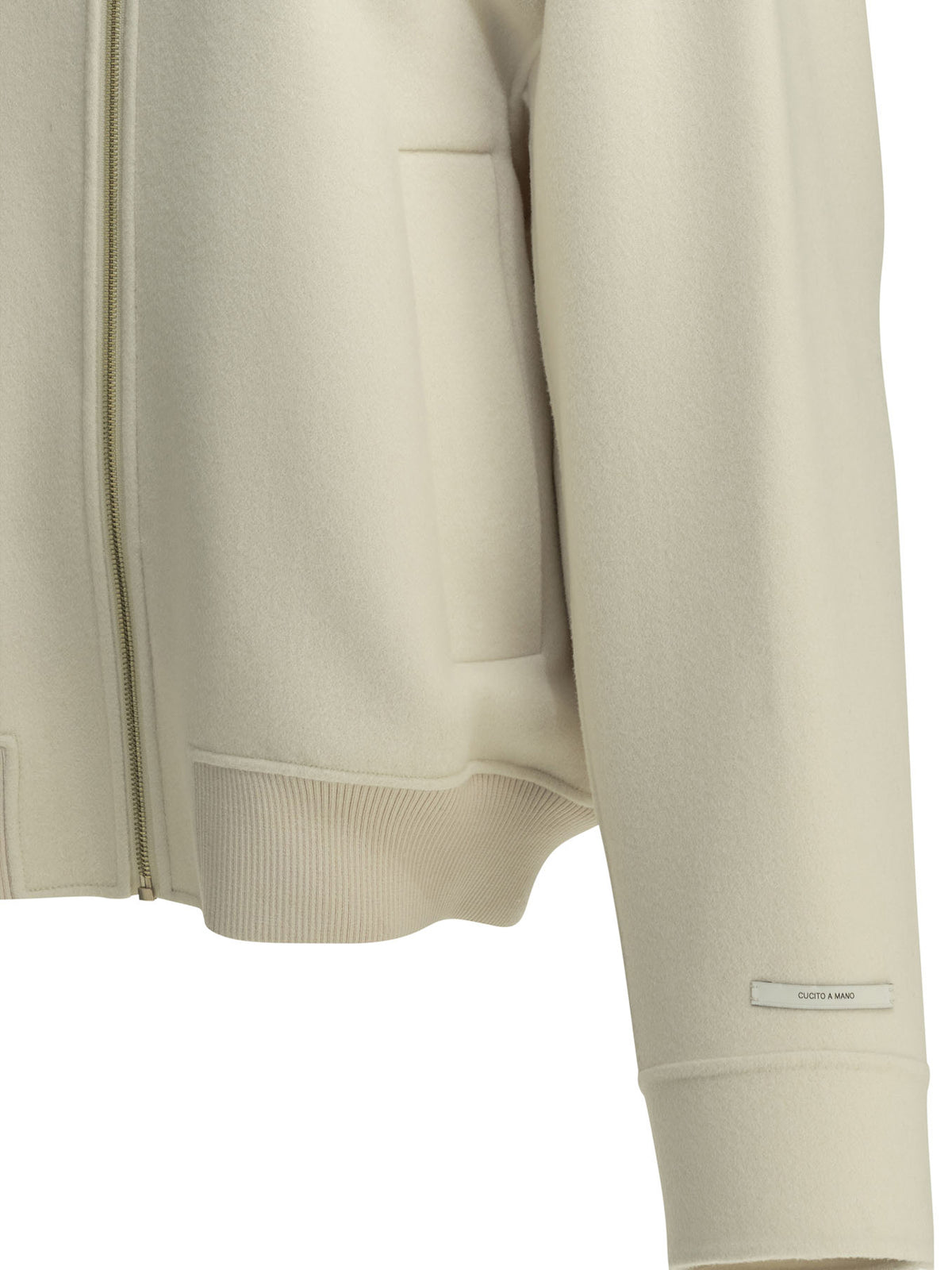 Max Mara Sportmax Virgin wool bomber jacket - White