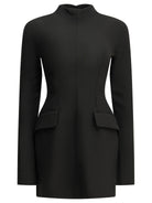 Max Mara Sportmax Short dress made of stretch wool - Black