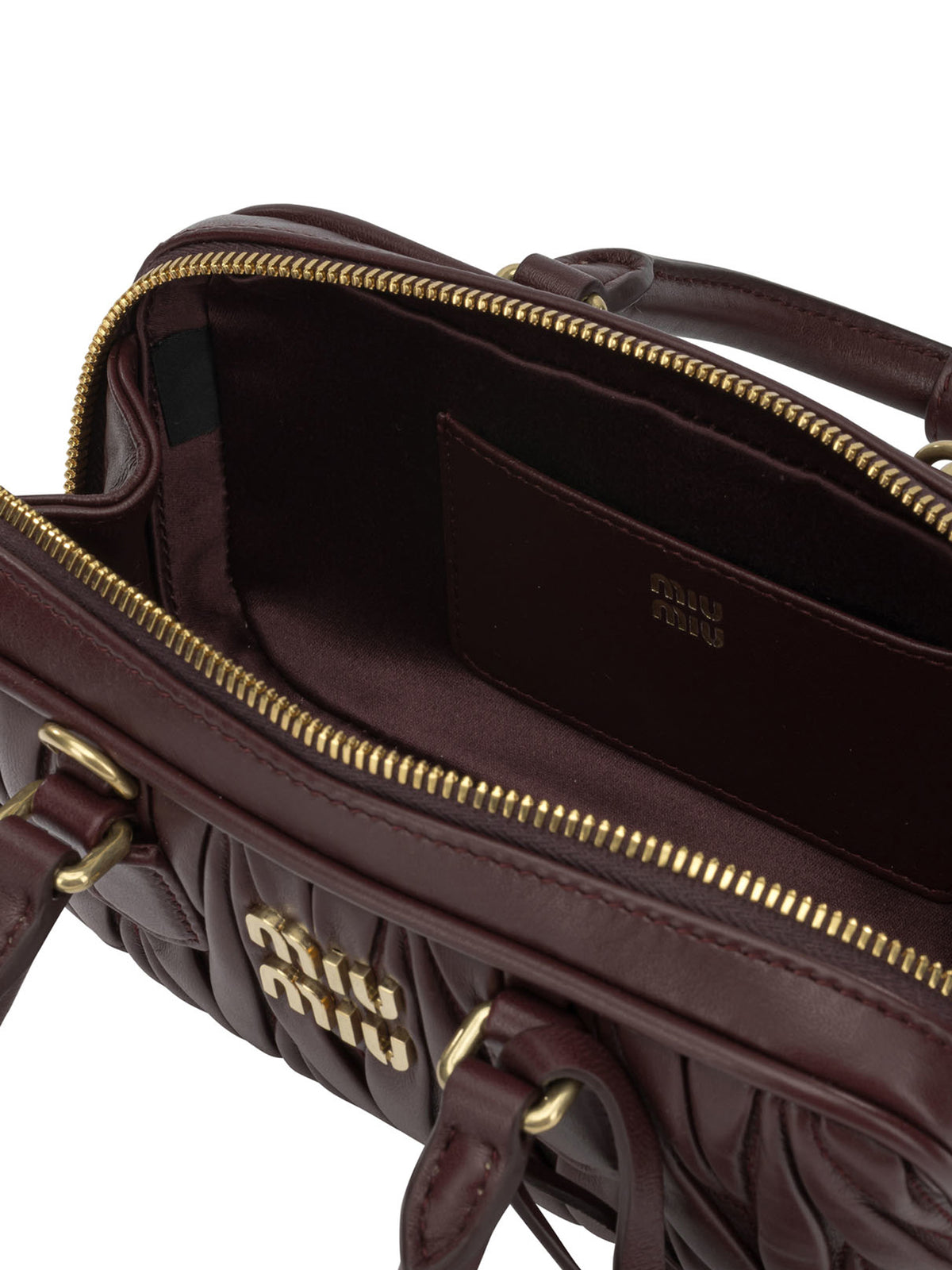 Miu Miu "Arcadie" Mini Handbag - Burgundy